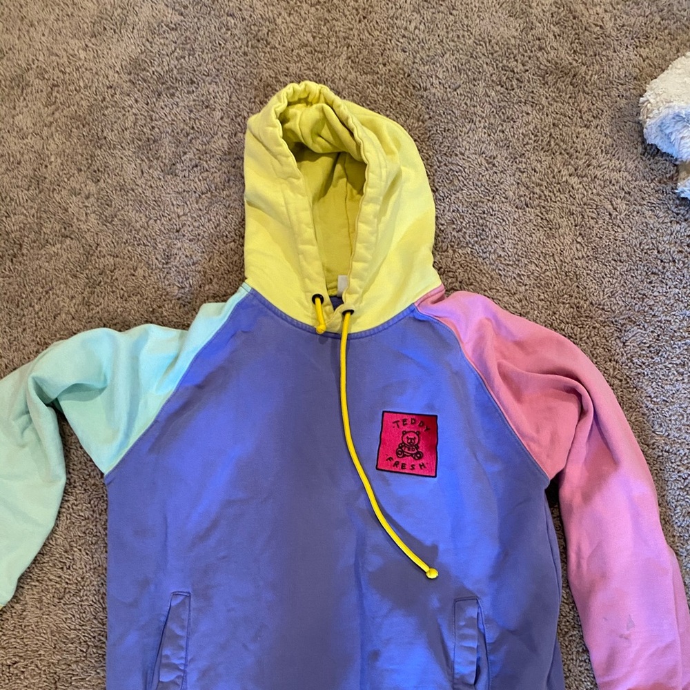 Teddy fresh color block hoodie